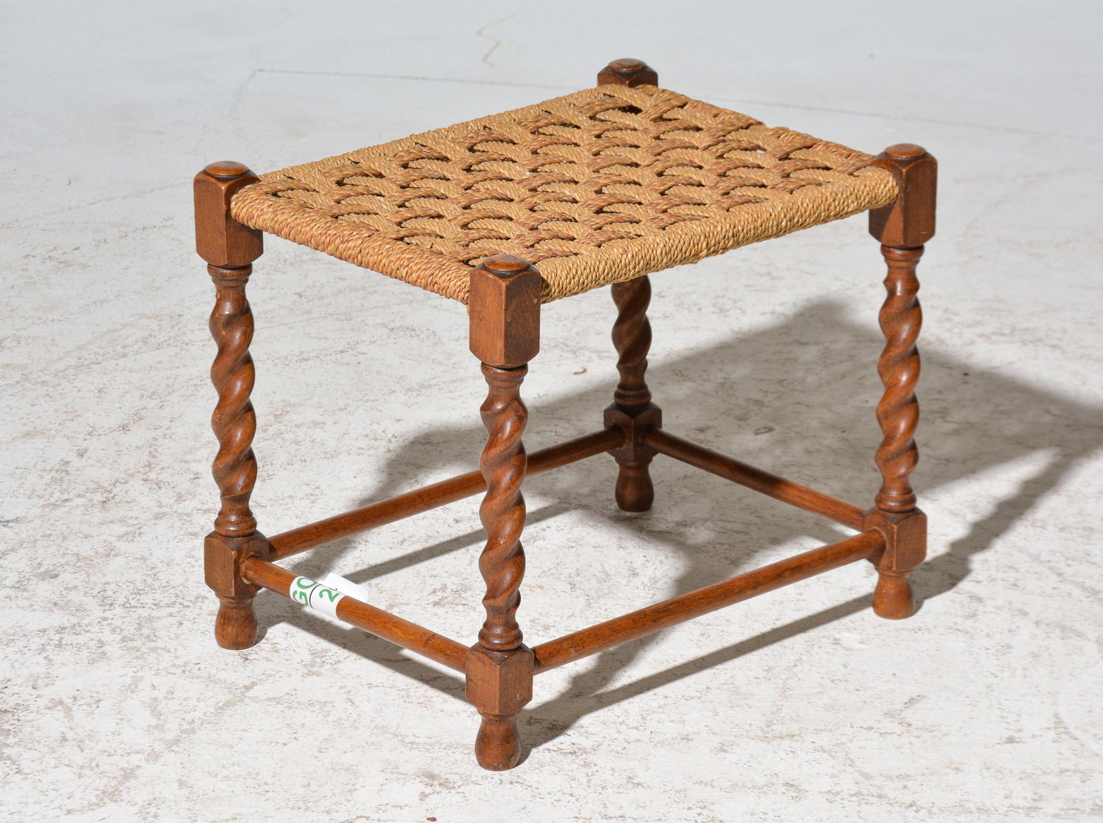 Small Oak Rush Stool (1 of 2)