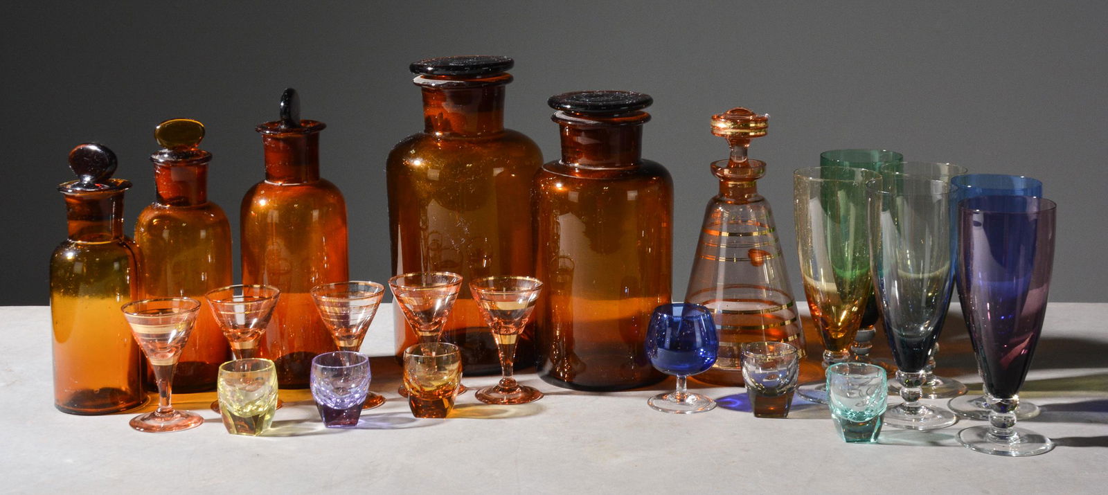 23 Pieces Of Glass Containers & Cups (1 of 5)