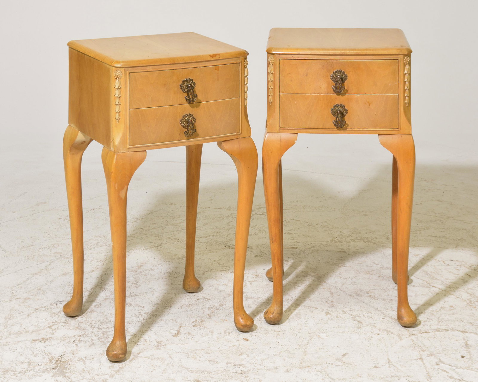 Pair Of English Night Stands: Pair Of English Nightstands - 28 in tall x 15 x 13