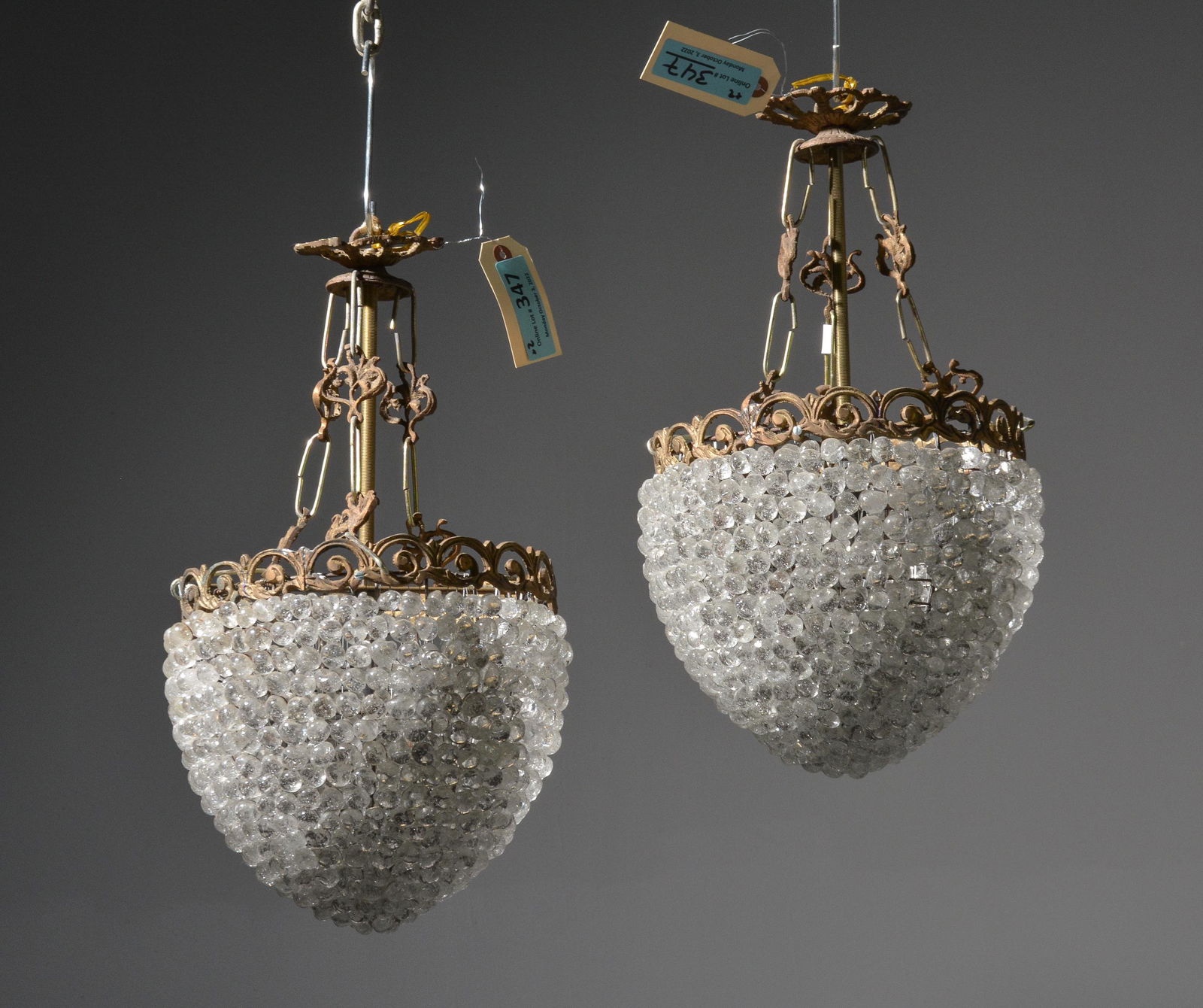 2 Empire Style Glass Beaded Chandelier (1 of 3)