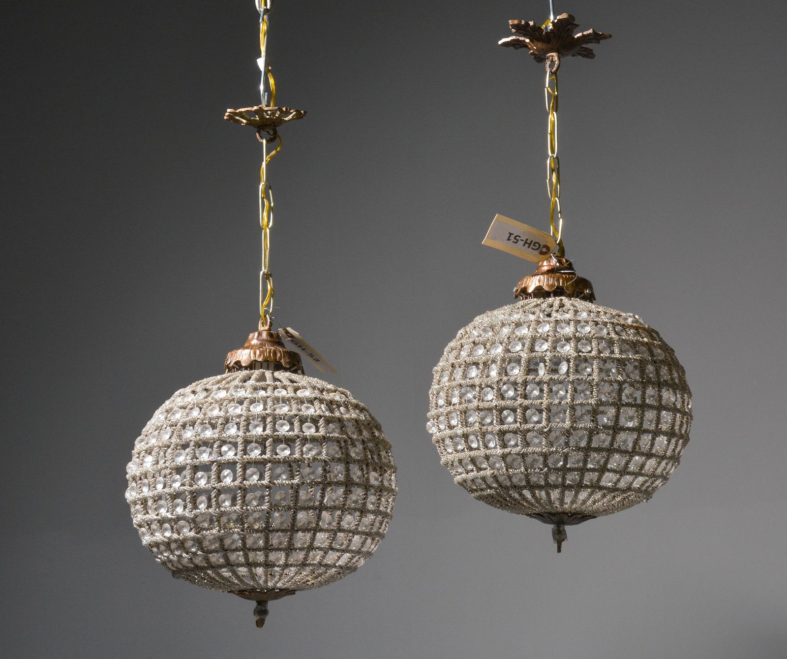 2 Globe Shape Empire Style Chandeliers (1 of 3)