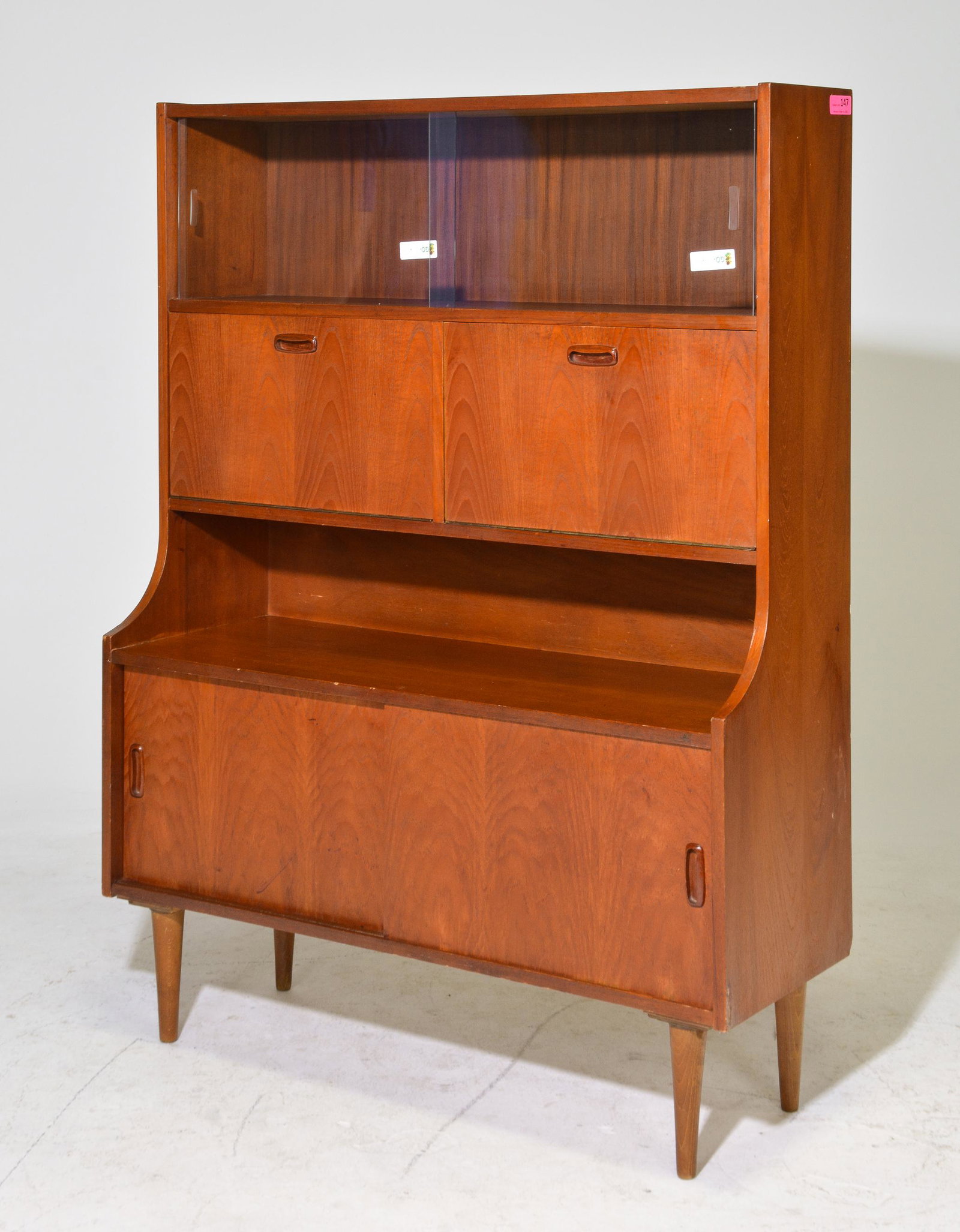 Mid Century Side by Side Cocktail Cabinet/Desk: Mid Century Modern Side by Side Cocktail Cabinet/Desk - 57 in tall x 42 x 15