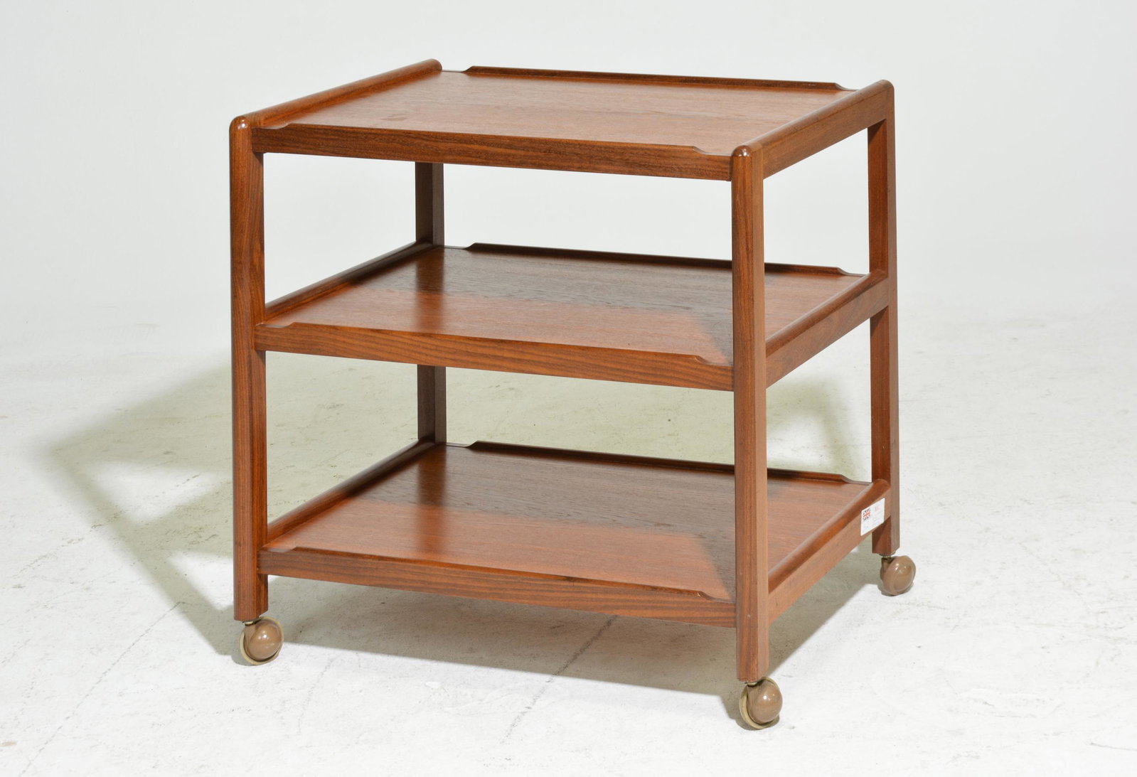 Mid Century Modern 3 Tier Trolley / Bar Cart: Danish Modern Style 3 Tier Trolley / Bar Cart - 26 In tall x 28 x 18
