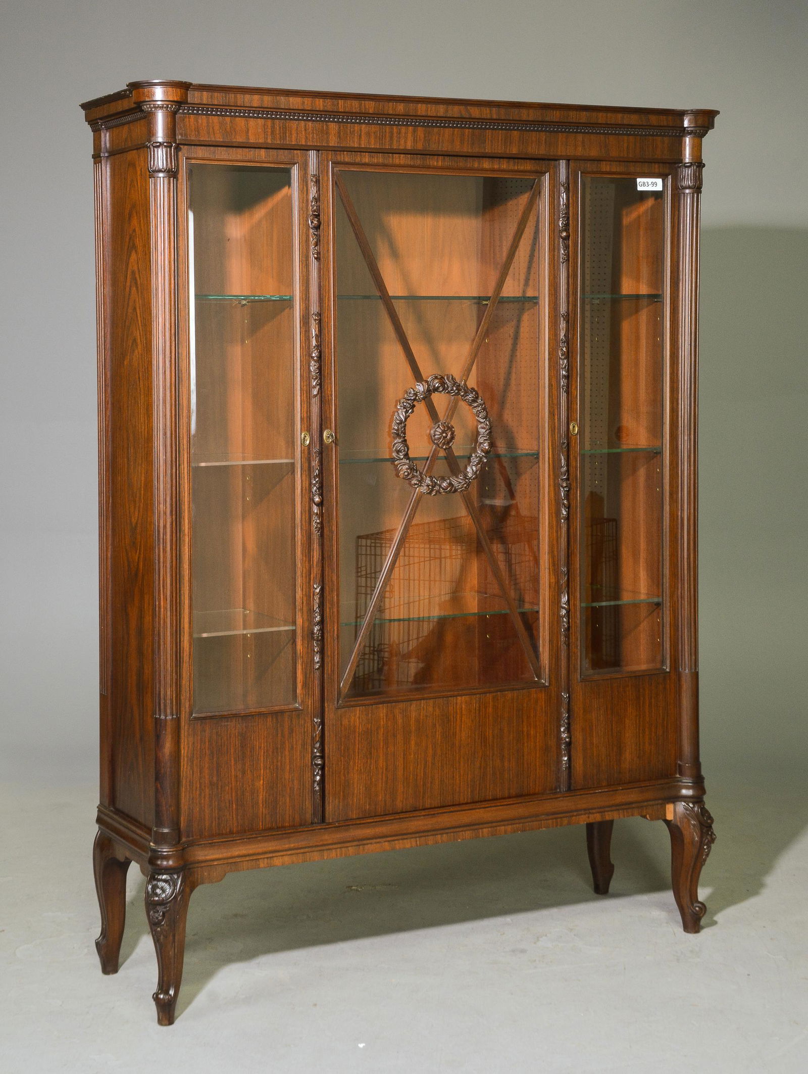 Louis XV Style Mahogany Display Cabinet (1 of 6)
