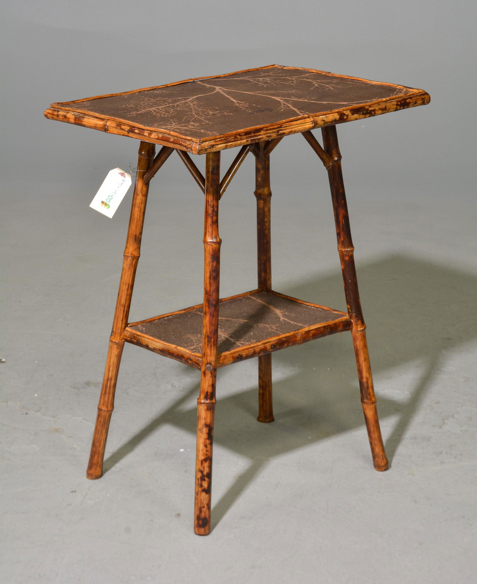 Bamboo Occasional Table with Forest Motif (1 of 3)