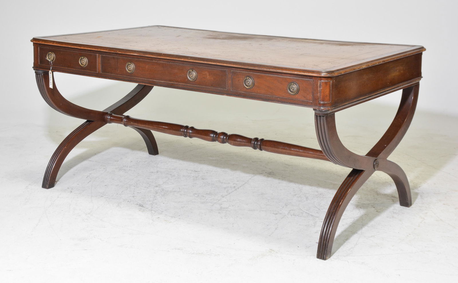 Large Leather Top European Desk (1 of 7)