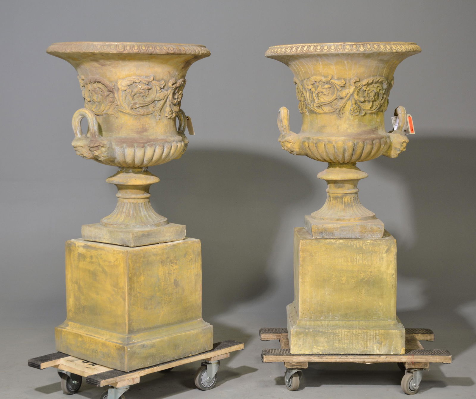 2 British Large Planters on Plinth Base (1 of 5)