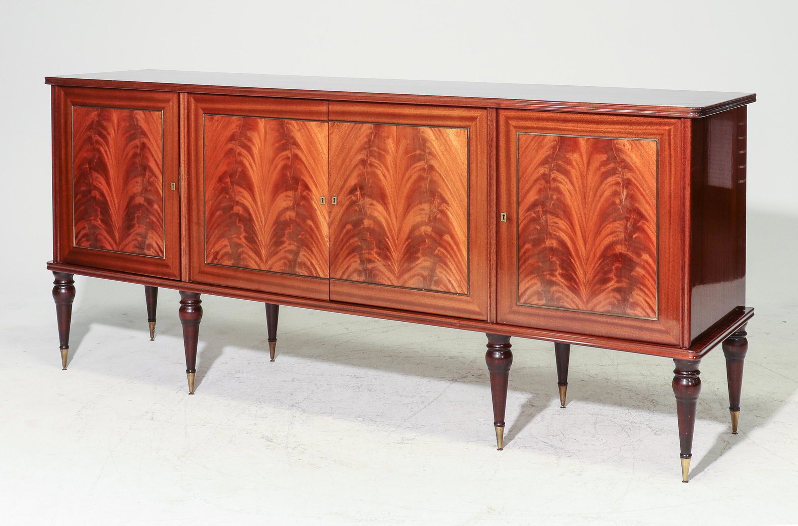 Louis XVI Style Mahogany Sideboard / Enfilade: French Louis XVI Style Mahogany Sideboard / Enfilade - 39 in tall x 90 x 21