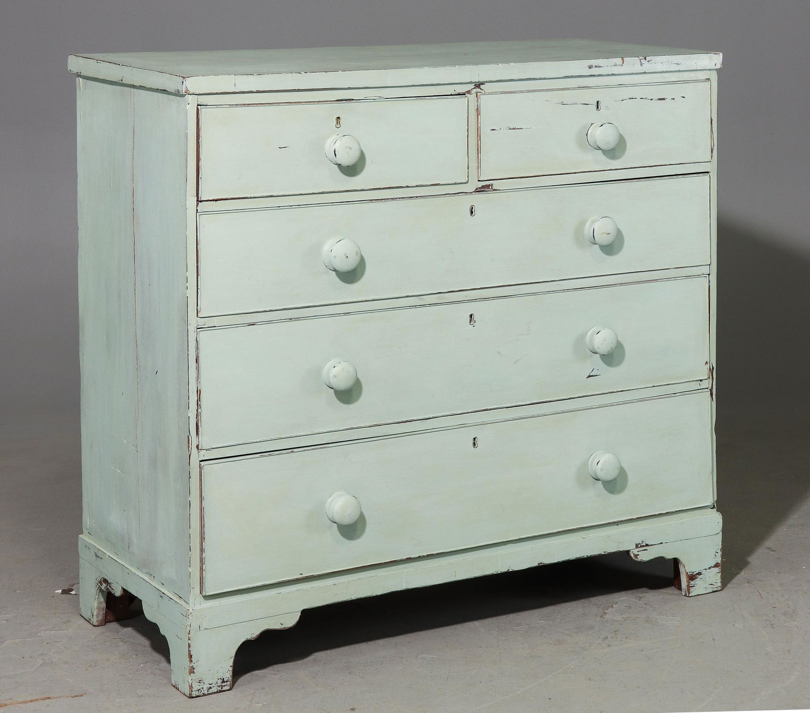 Pine Painted 5 Drawer Chest (1 of 3)