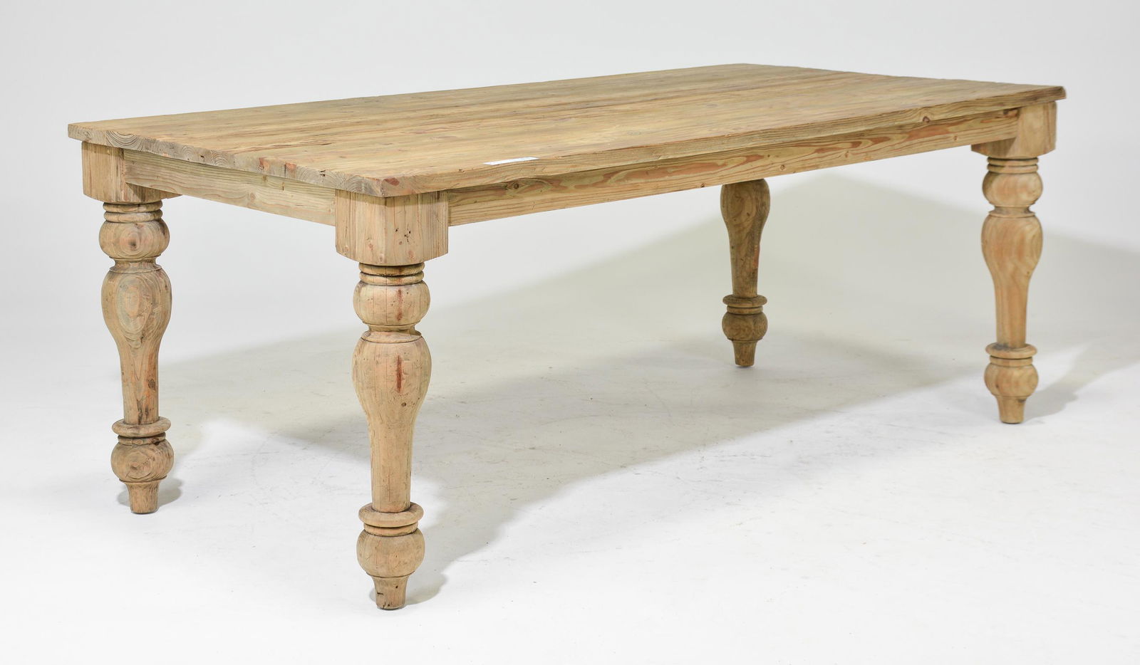Large Coastal Dining Table with Turned Legs (1 of 4)