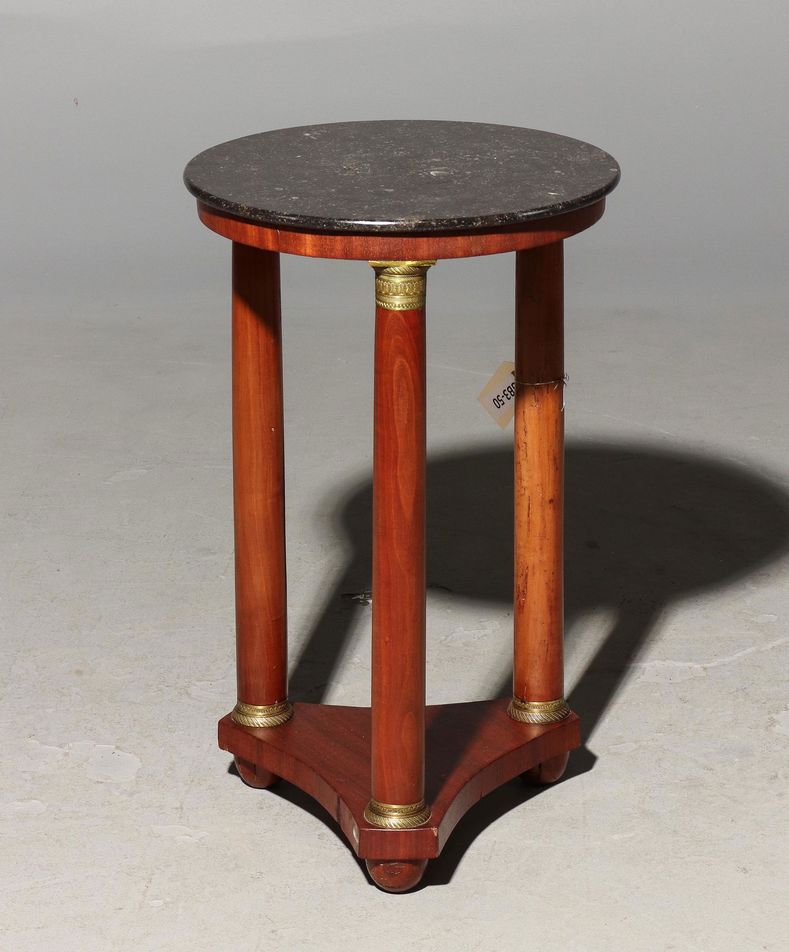 Empire Style Mahogany Marble Top Occasional Table (1 of 3)