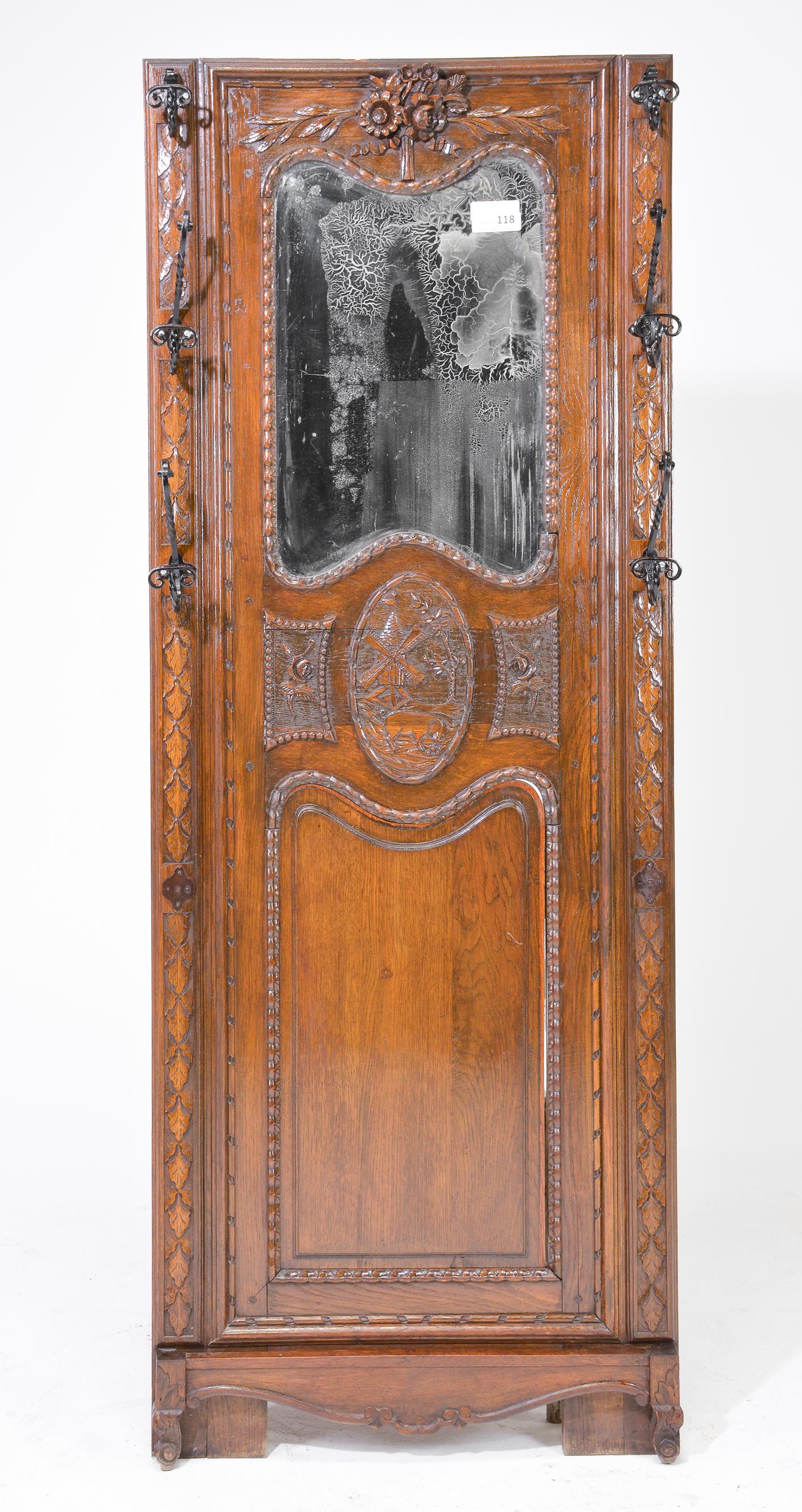 Carved French Mirror Back Hall Stand (1 of 5)