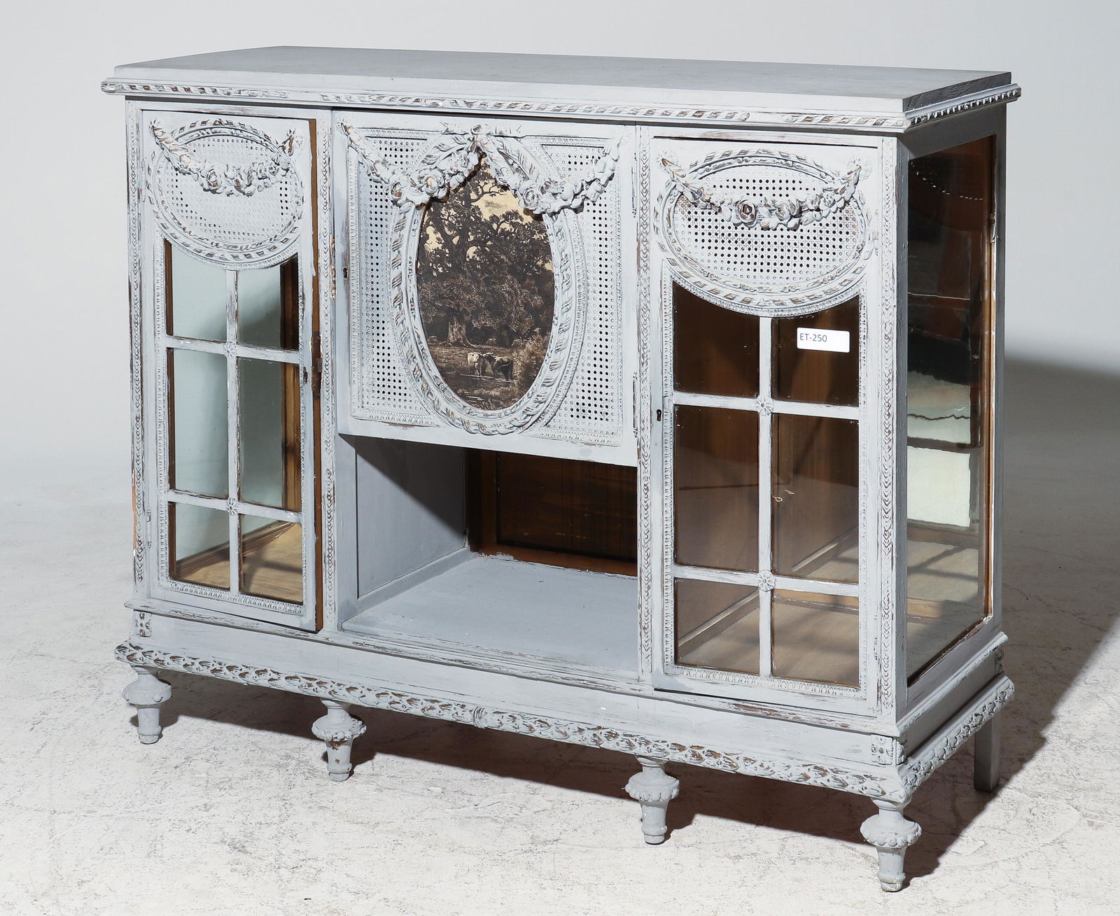 French Style Painted Display Cabinet (1 of 4)