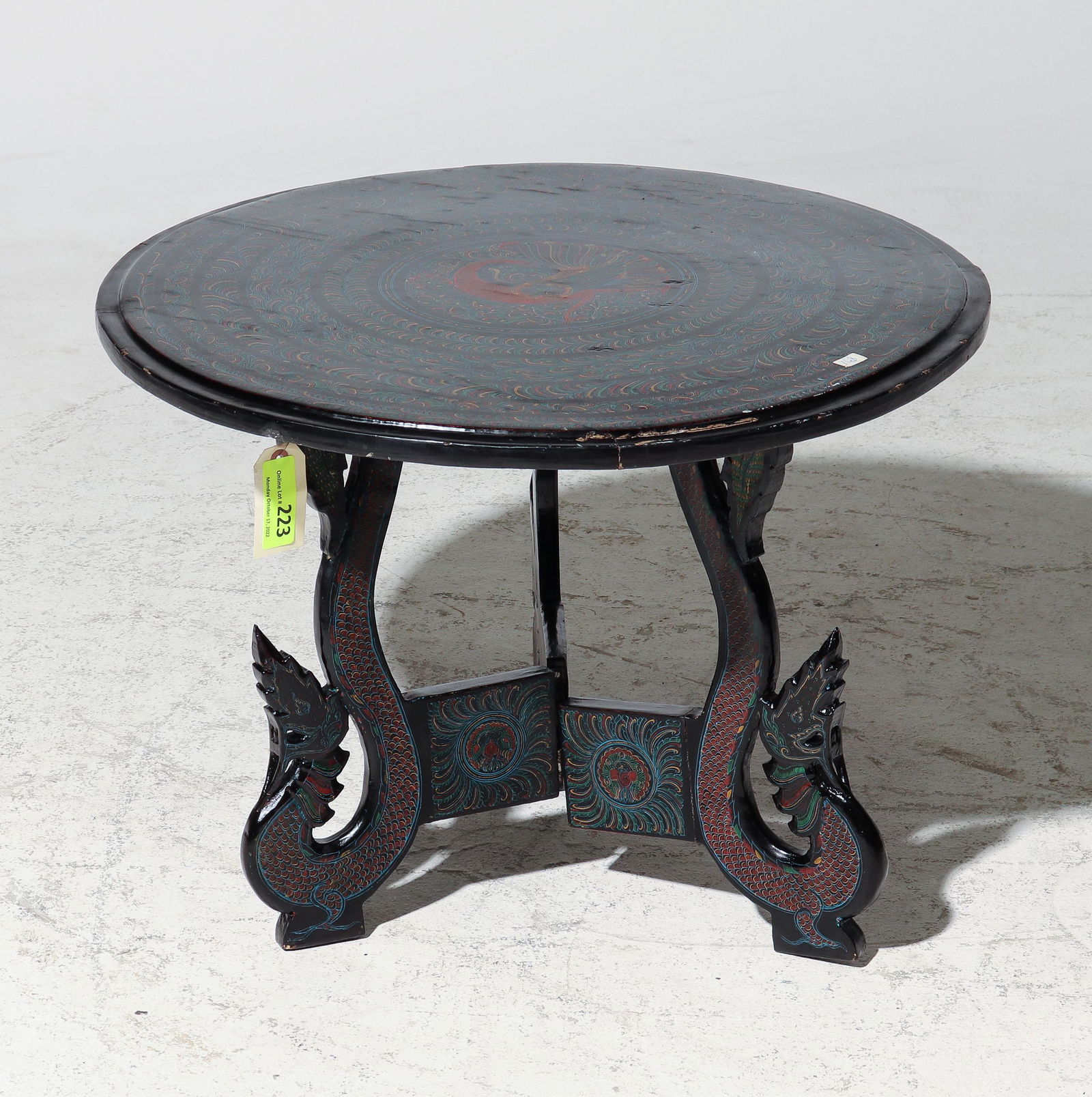 Asian Style Low Occasional Round Table (1 of 3)