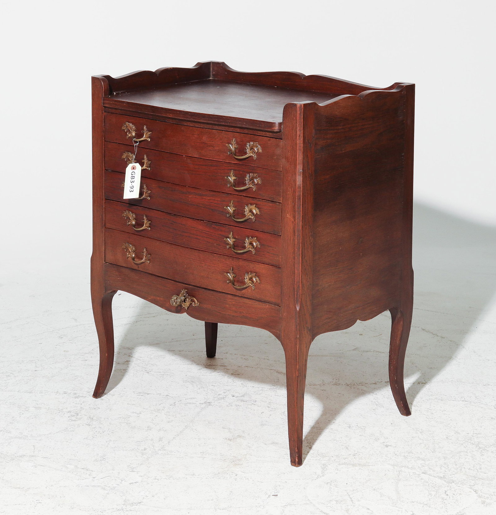 French Regency Style Silverware Chest: French Regency Style Oak Silverware Chest - 32 in tall x 26 x 18