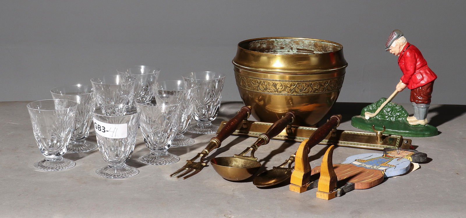 12pcs - Cut Glass Cups, Figures, Etc. (1 of 3)