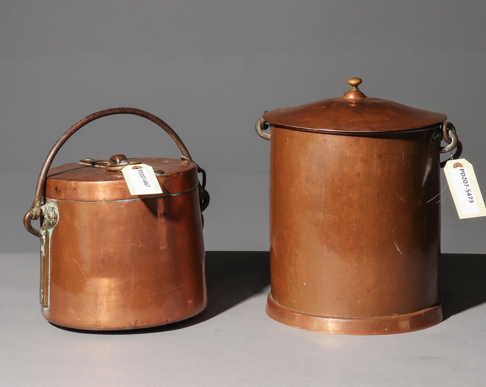 2 French Copper Marmites / Pots with Lids (1 of 3)