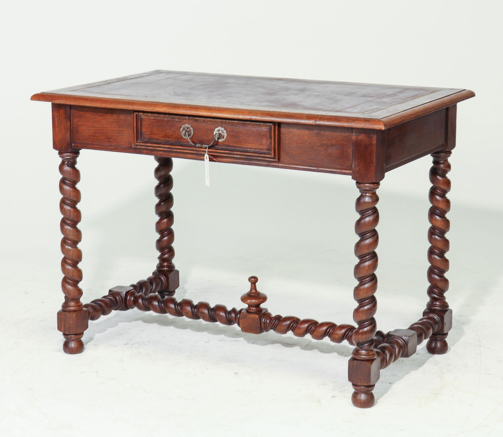 Louis XIII Style Oak Barley Twist Writing Table (1 of 4)