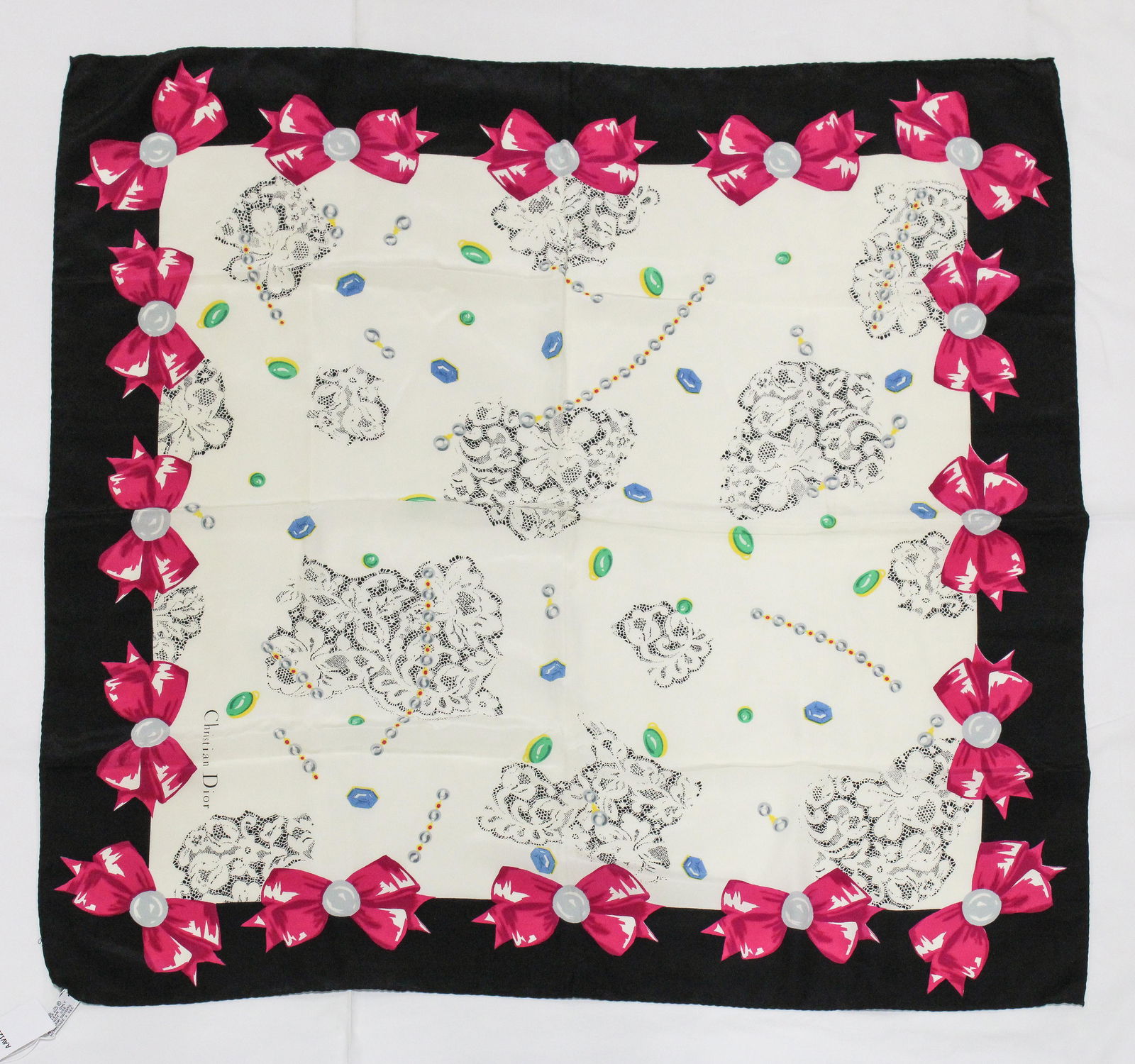 Dior Scarf Jewel Stone and Ribbon Motif (1 of 2)