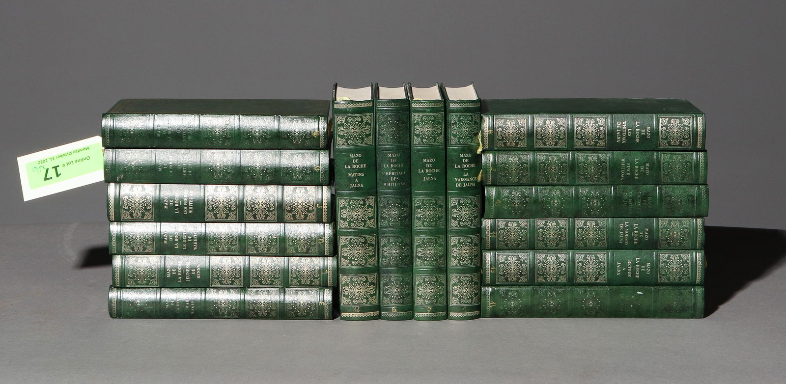 16 French Green Bound Books - Mazo De La Roche (1 of 3)