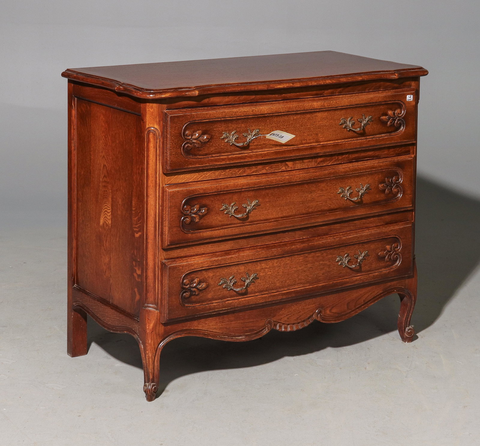 French Regency Style Oak 3 Drawer Chest (1 of 3)