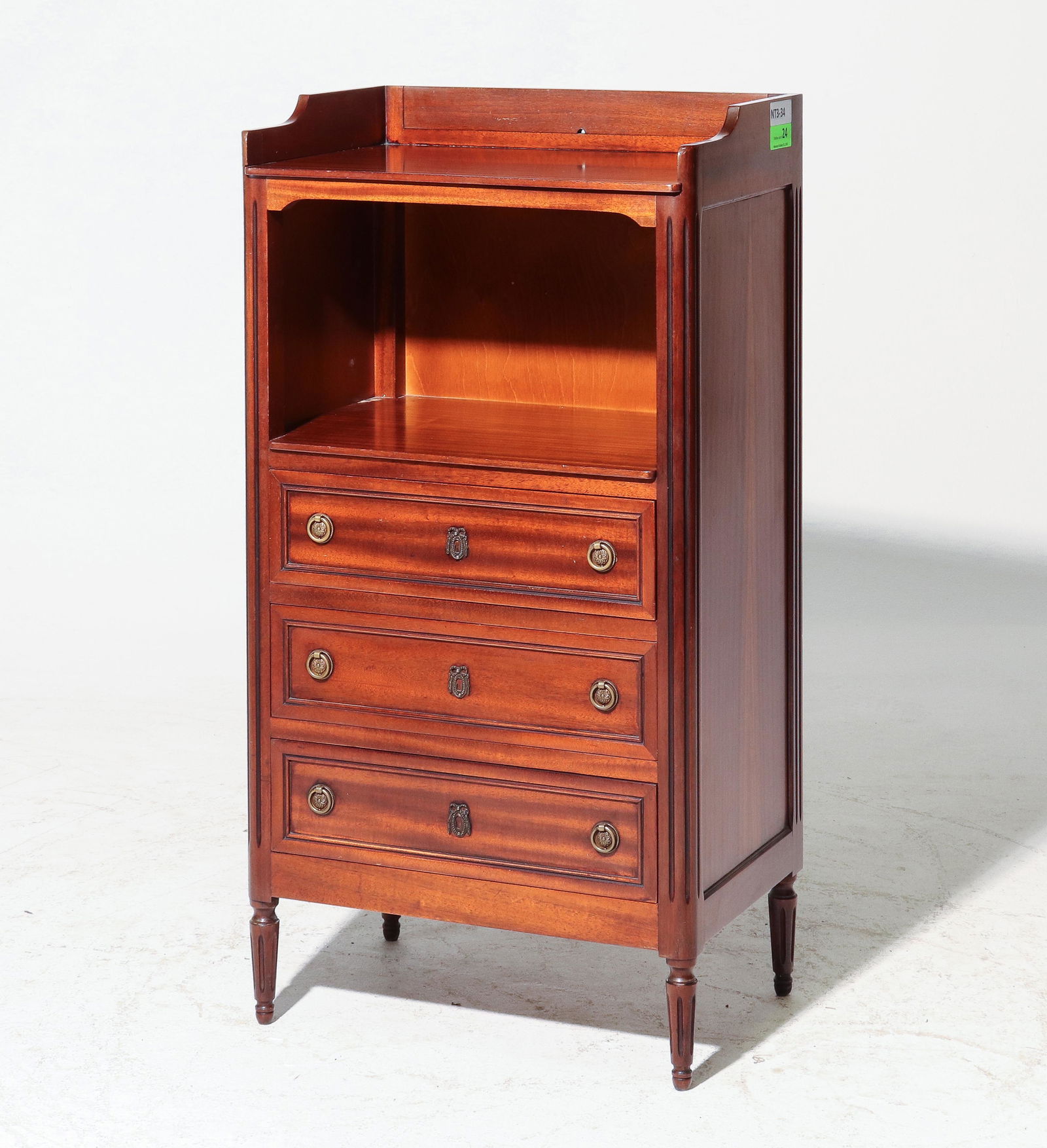 Louis XVI Style Mahogany Hall Cabinet (1 of 3)