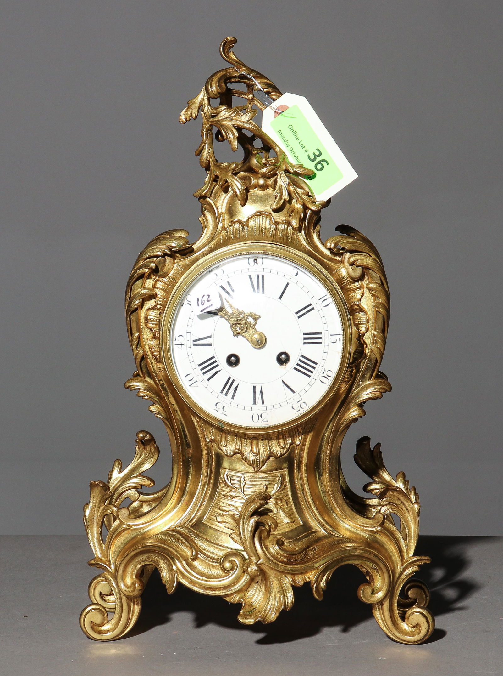Louis XV Style Gilt Mantle Clock c.1900 (1 of 3)