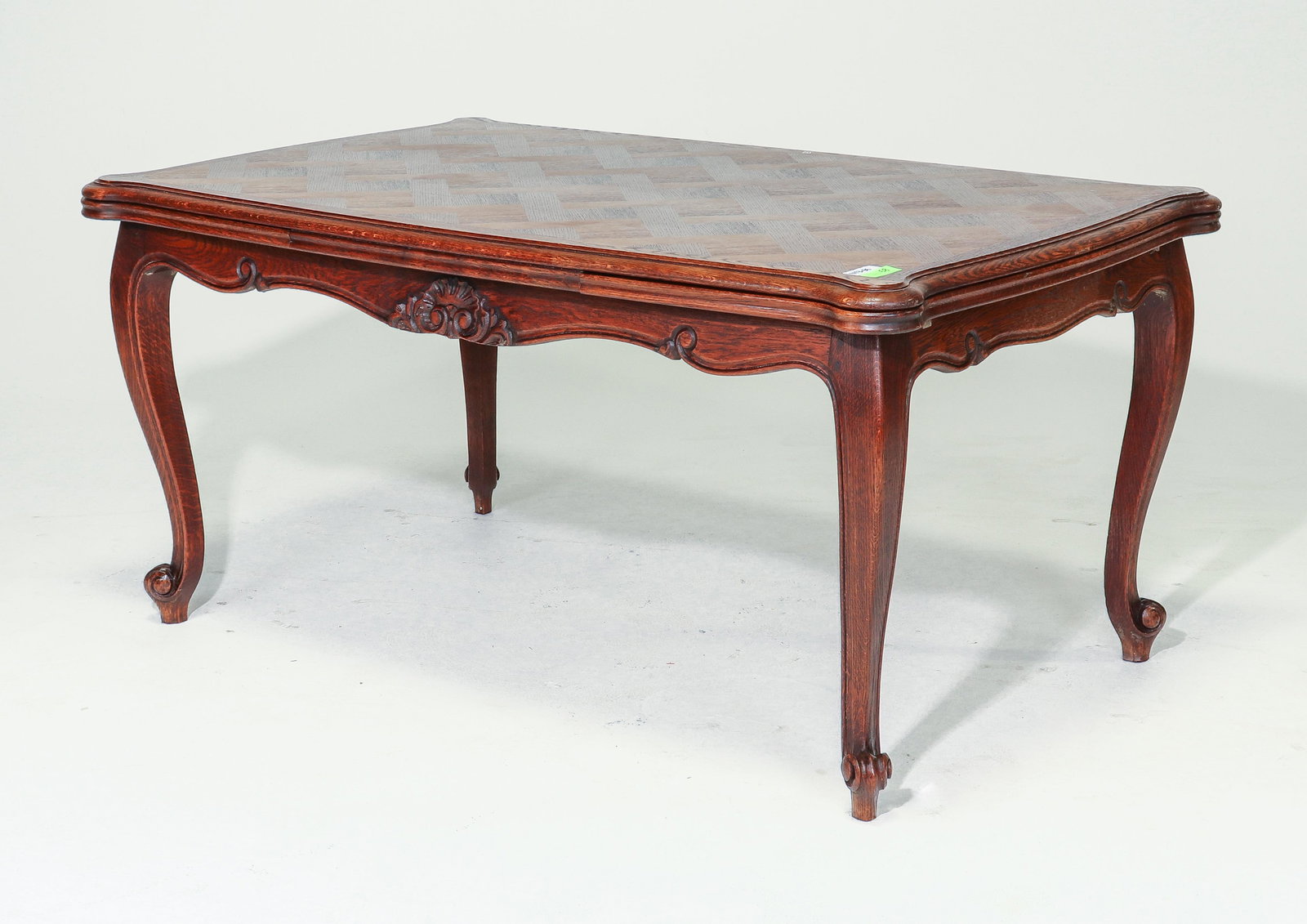 Louis XV Style Oak Parquet Top Table (1 of 4)