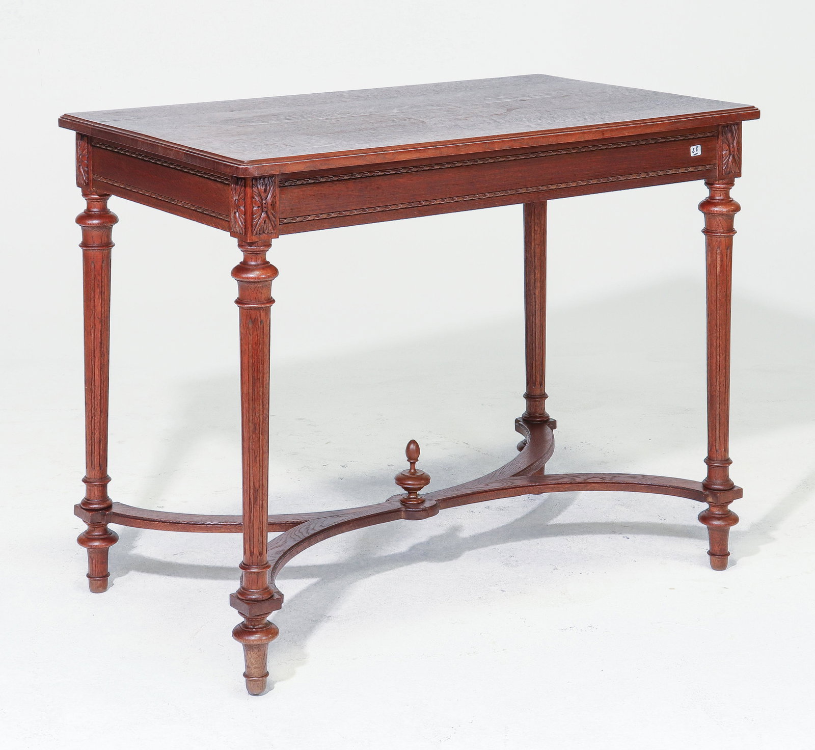 Louis XVI Style Oak Writing Table (1 of 5)