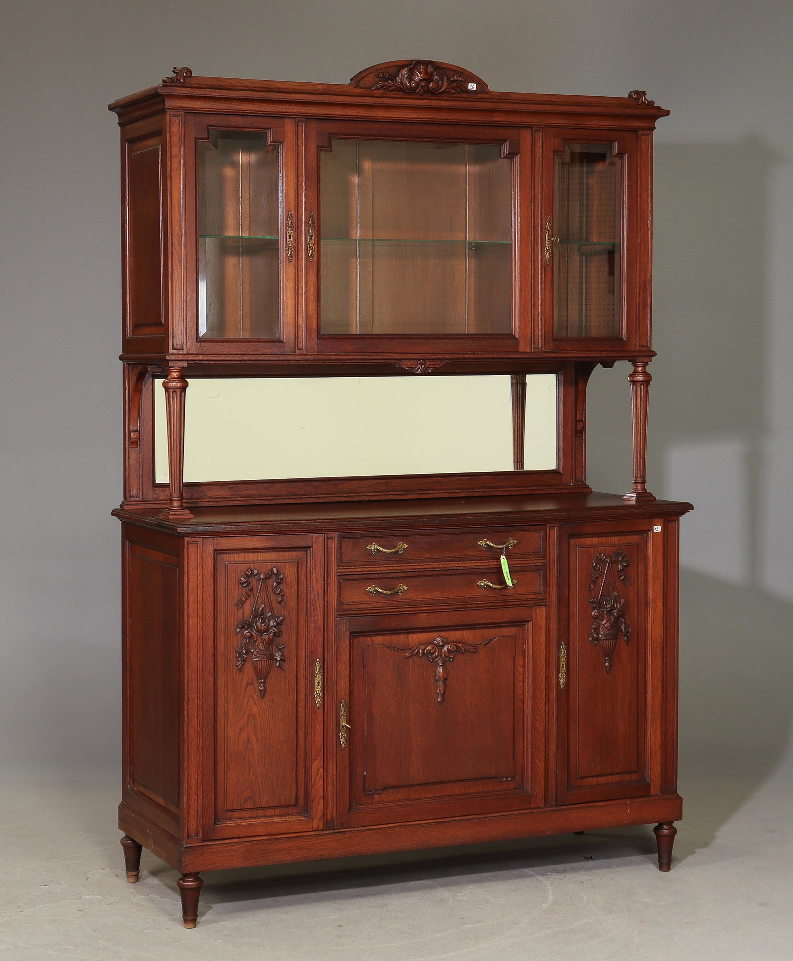Louis XVI Style Oak Double Buffet c.1920 (1 of 6)