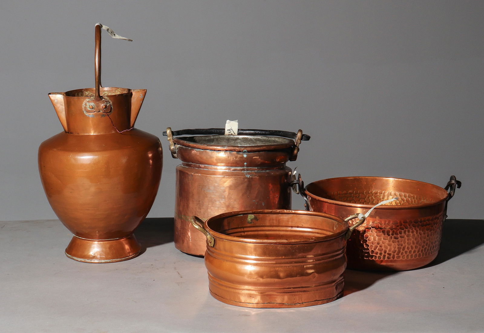 4pcs French Copper Pots / Pans / Jug (1 of 5)