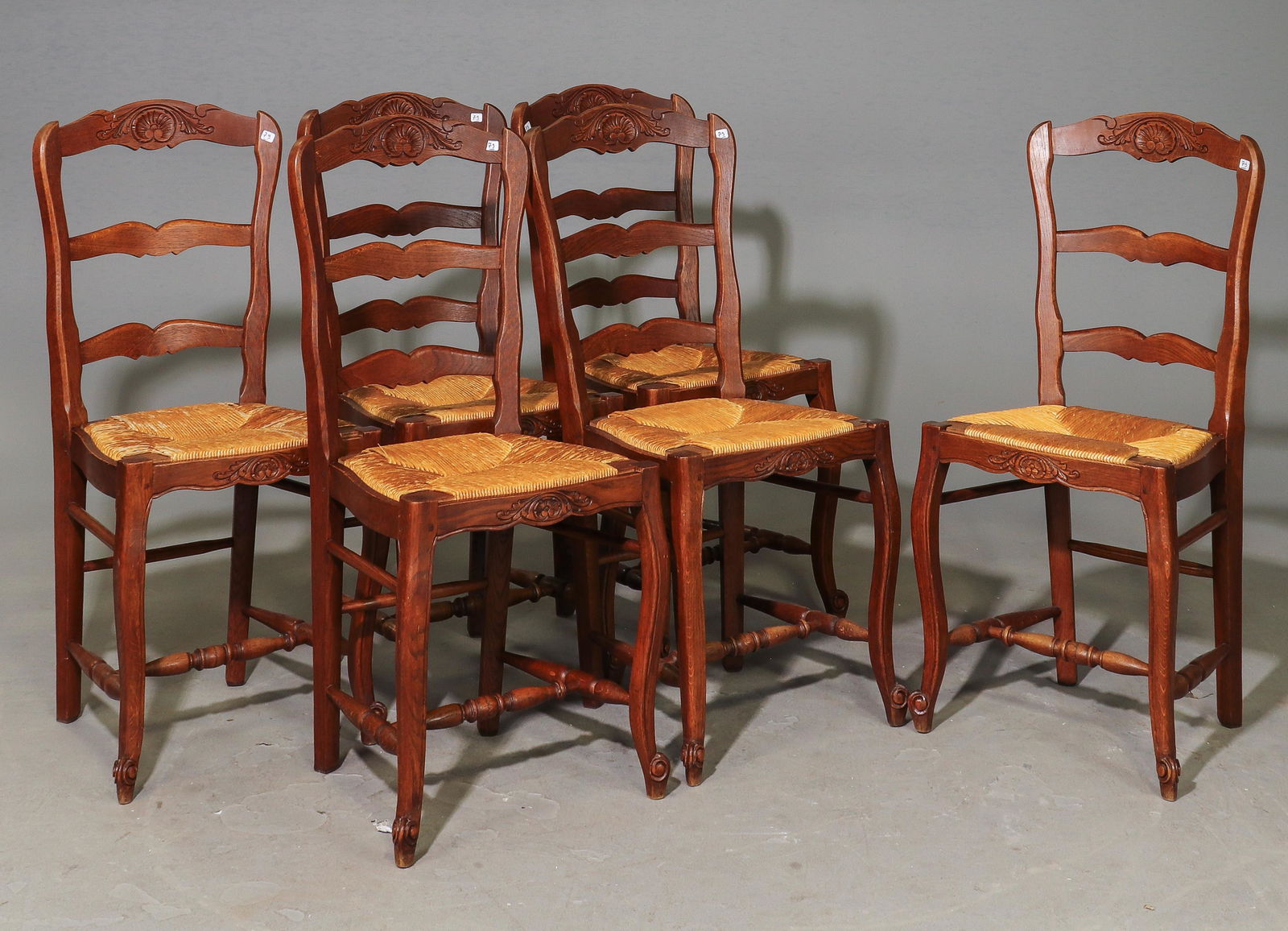 6 French Regency Style Rush Seat Chairs (1 of 4)