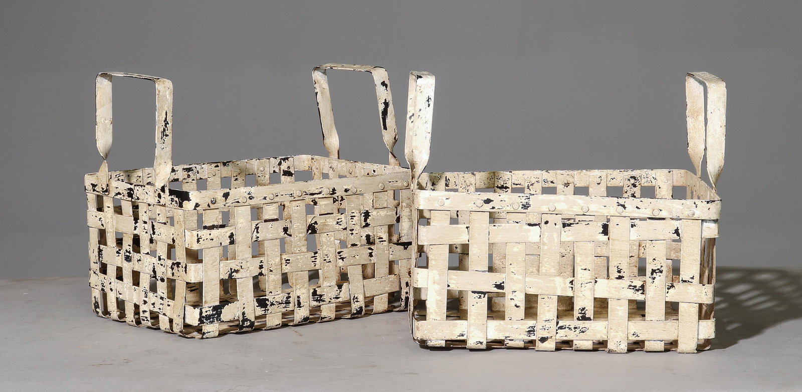 2 Painted Woven Metal Baskets (1 of 2)