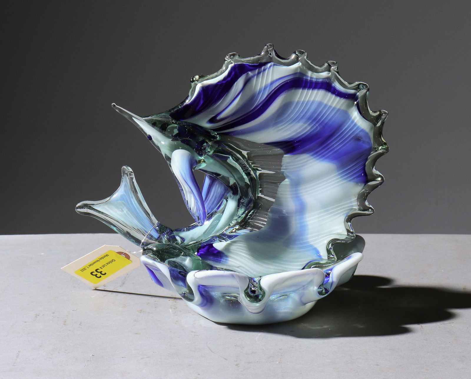 Hand Blown Art Glass Figural Fish "Bowl" (1 of 4)