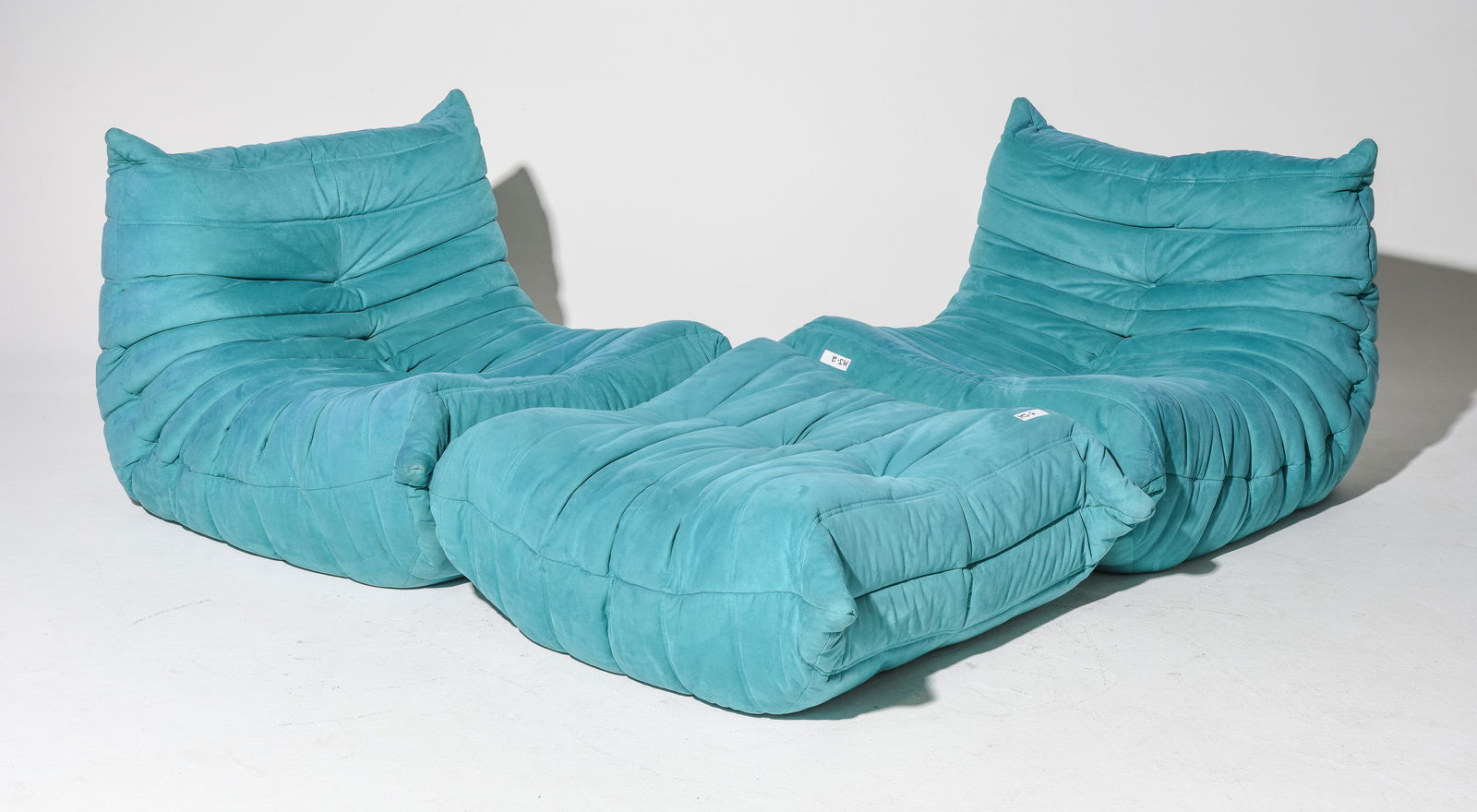 3pc - 2 Ligne Roset Togo Chairs & 1 Ottoman (1 of 9)