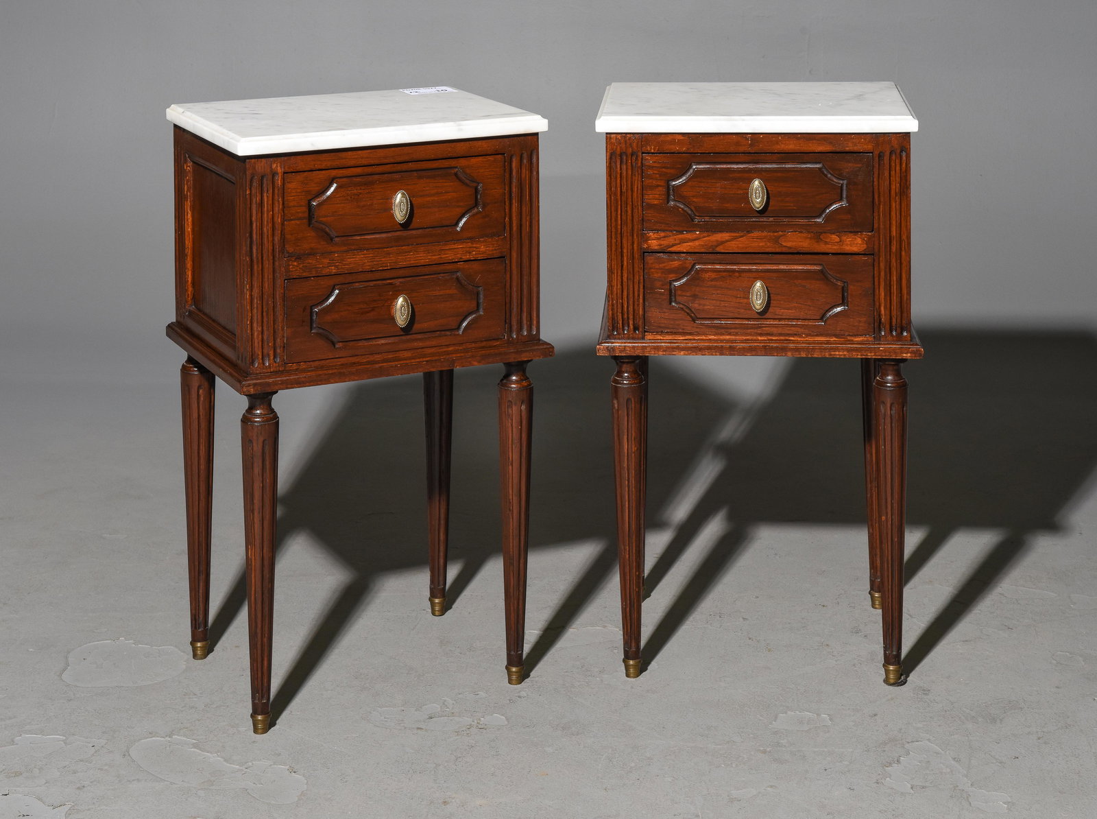 2 Louis XVI Style Marble Top Occasional Chests (1 of 4)