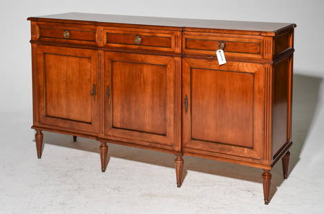 Louis XVI Style Cherry Sideboard / Enfilade: French Louis XVI Style Cherry Sideboard / Enfilade - 39 in tall x 69 x 20