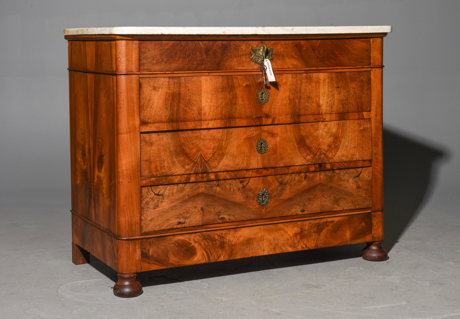Louis Philippe Style White Marble Top Commode (1 of 7)