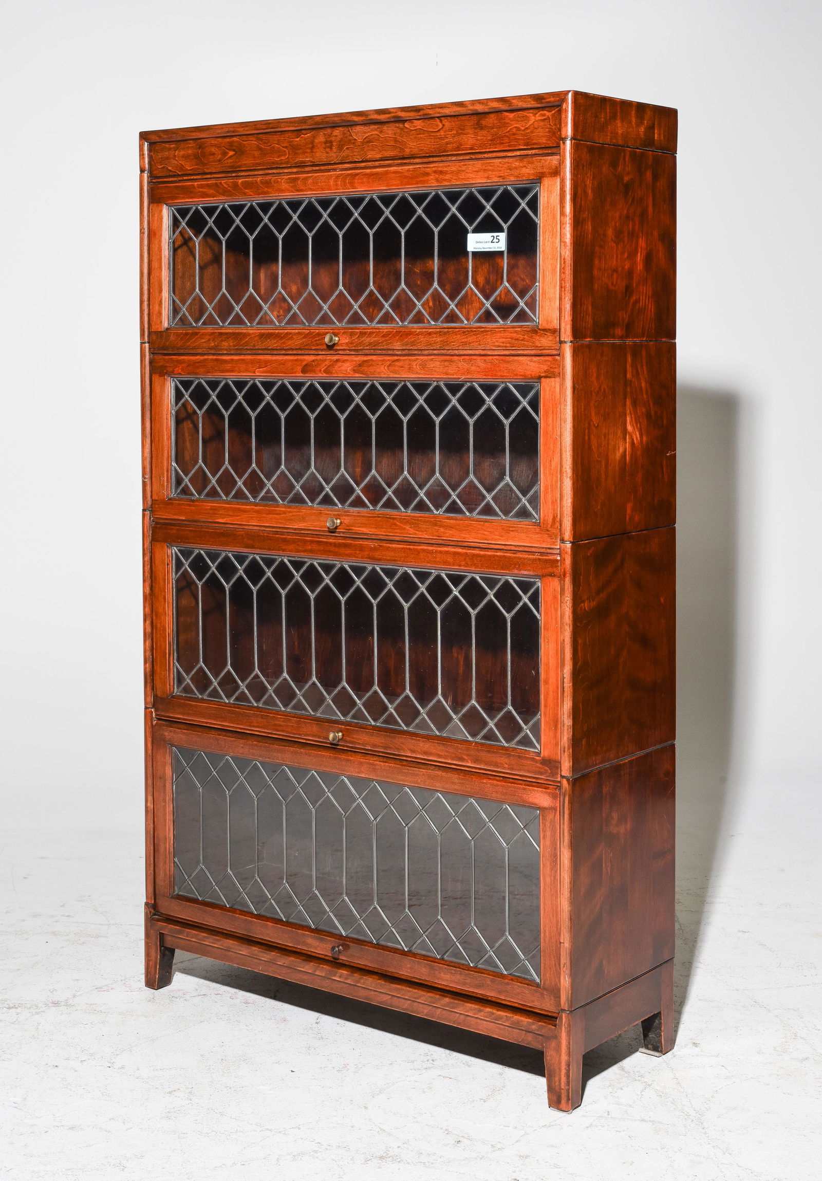 British Mahogany 4 Stack Lawyers Bookcase c.1930 (1 of 4)