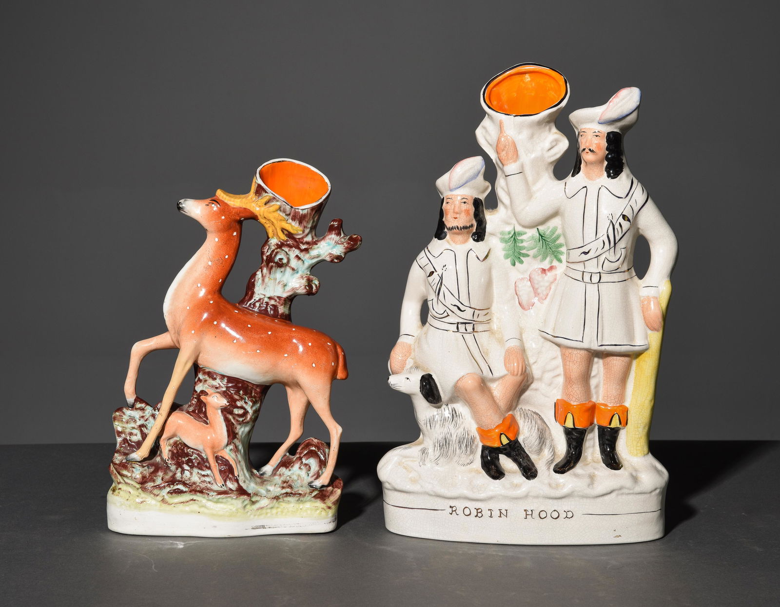 2 Staffordshire Spill Vases c.1890 (1 of 4)