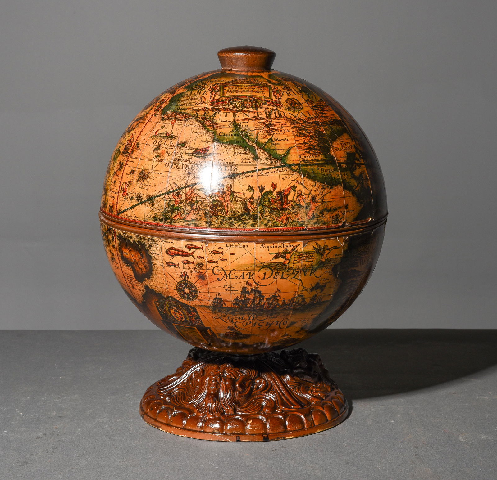 English Globe Table / Counter Top Bar c.1960 (1 of 4)