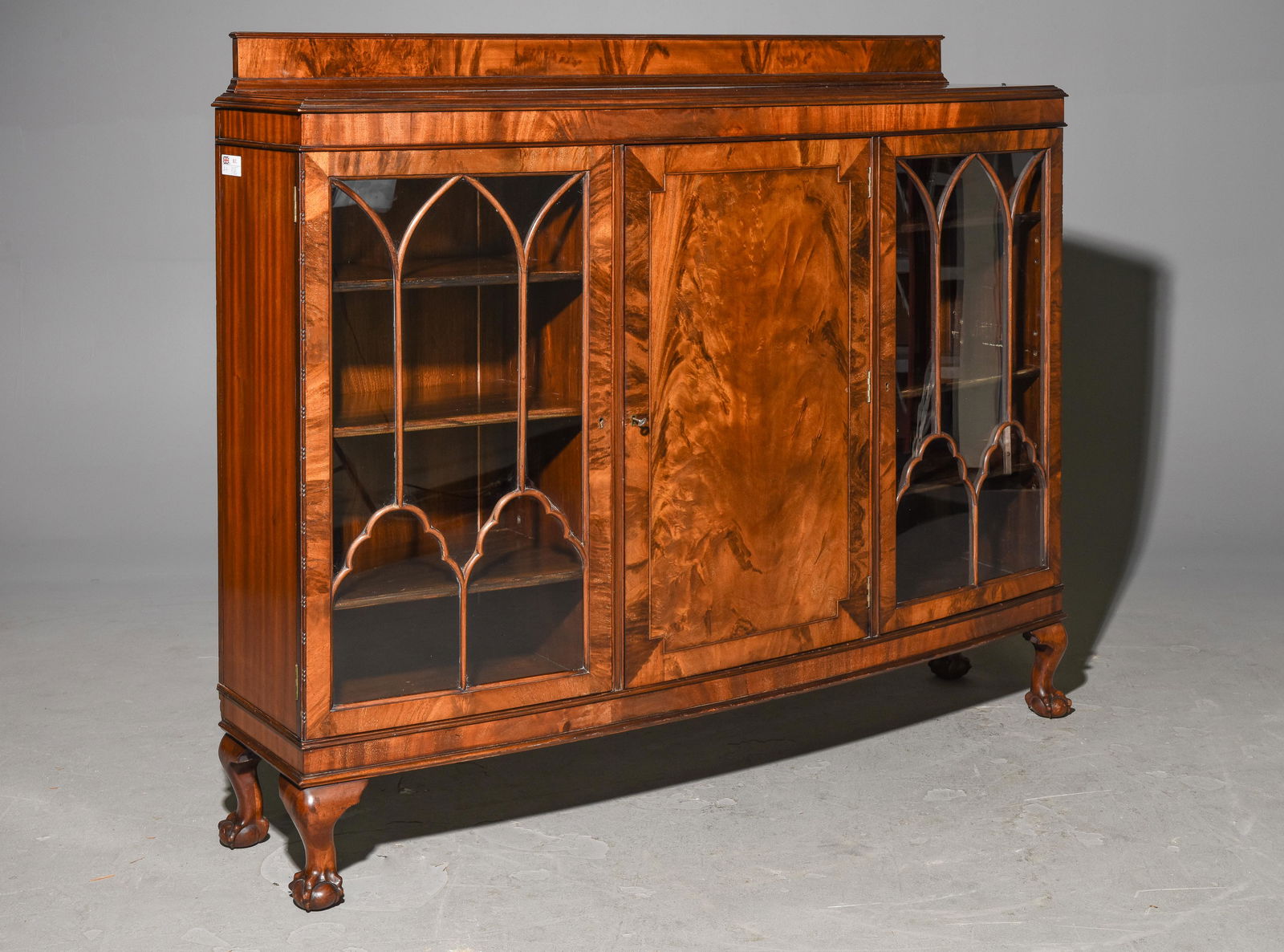 British Mahogany Ball & Claw Bookcase (1 of 4)