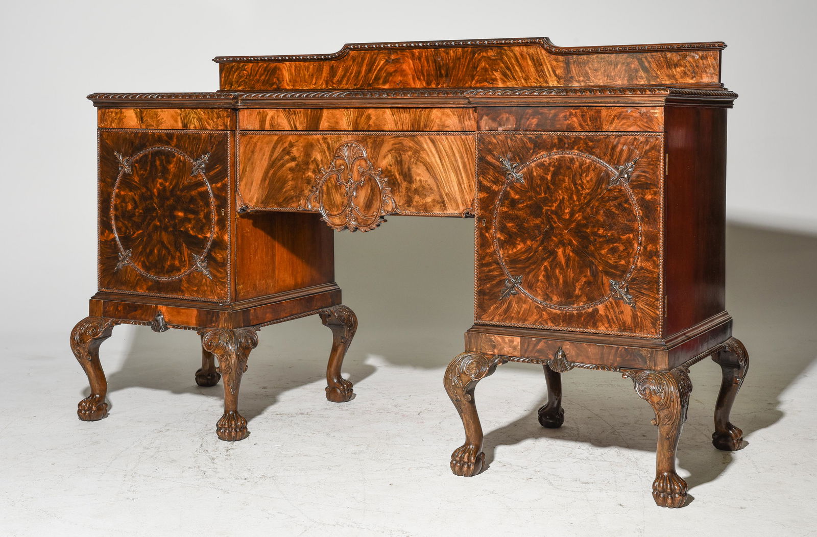 British Mahogany Ball & Claw Sideboard c.1920 (1 of 7)