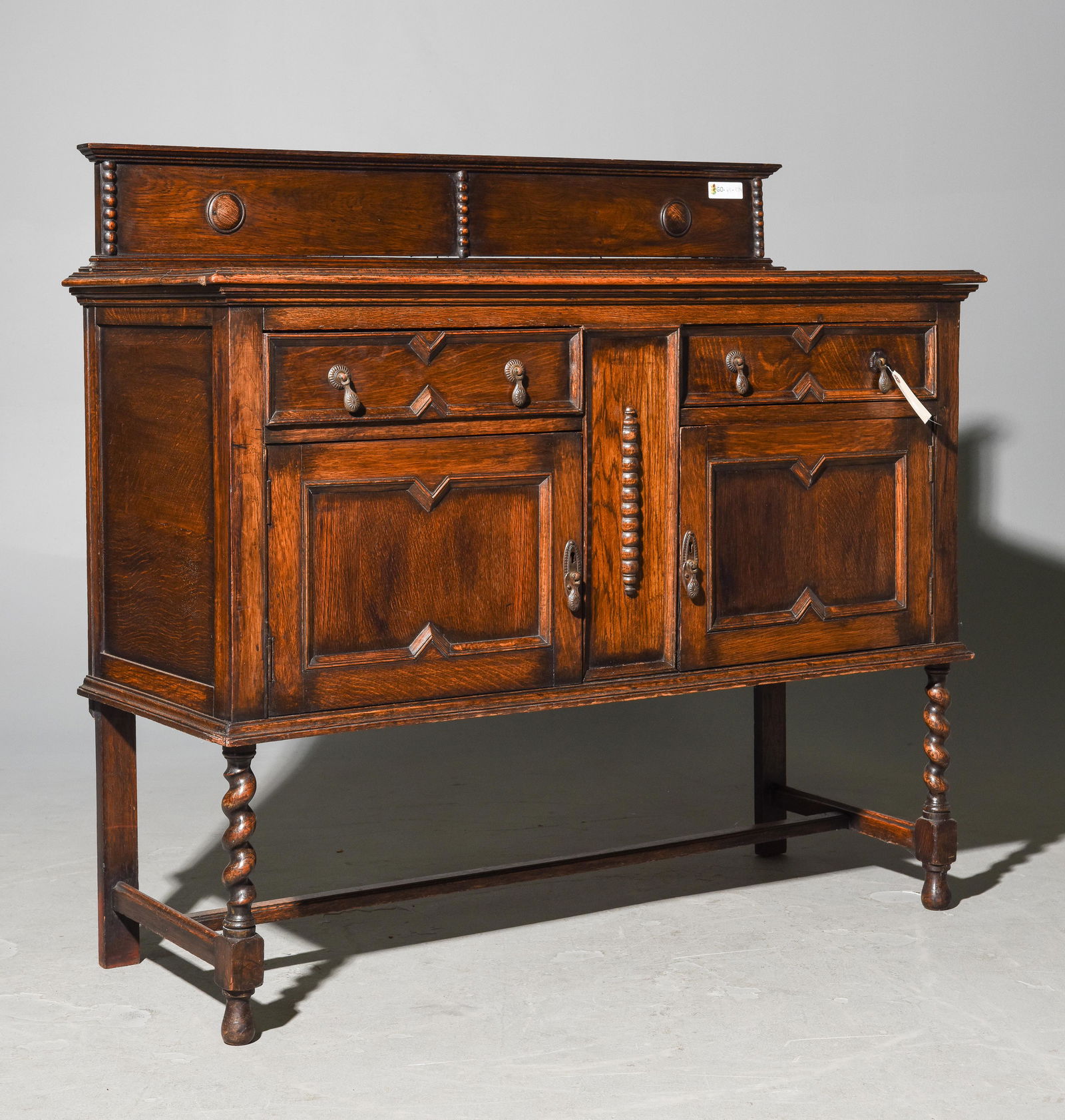 Jacobean Oak Barley Twist Sideboard c.1900 (1 of 5)