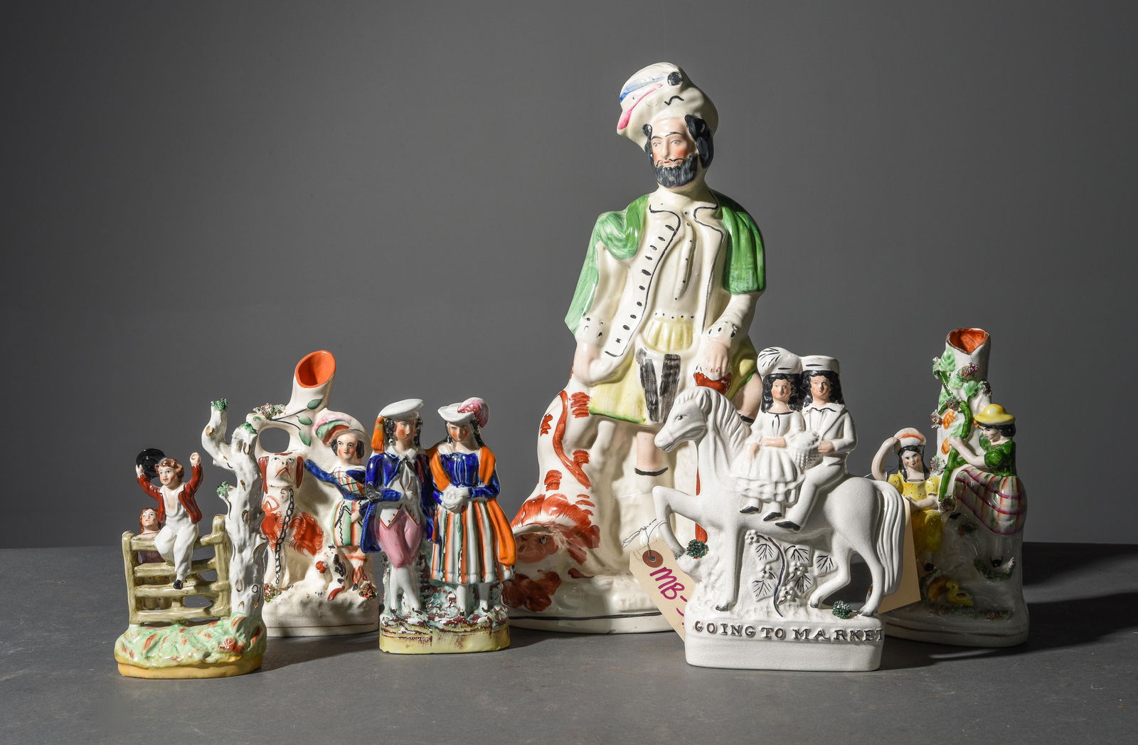 6pcs Assorted Staffordshire Figures / Spill Vases (1 of 6)