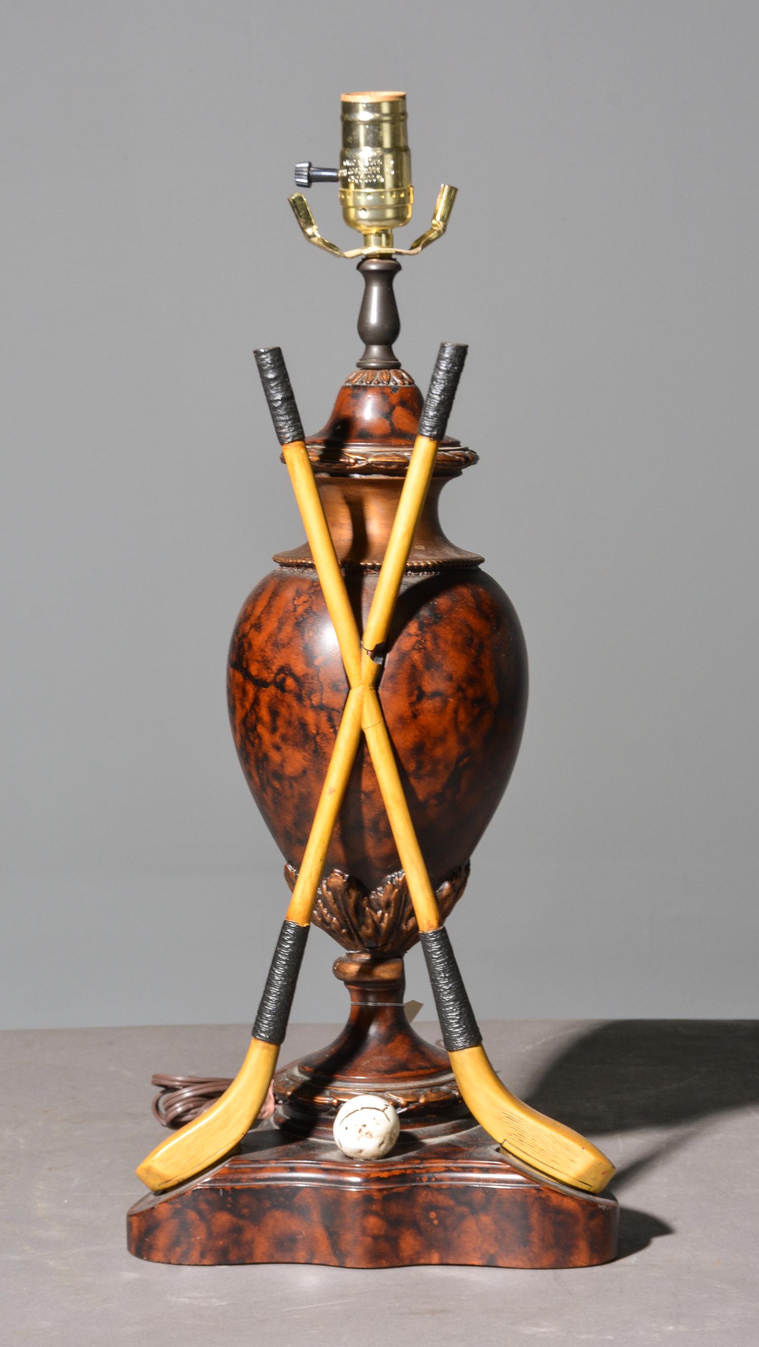 American Wired Table Lamp - Golf Clubs & Ball (1 of 3)