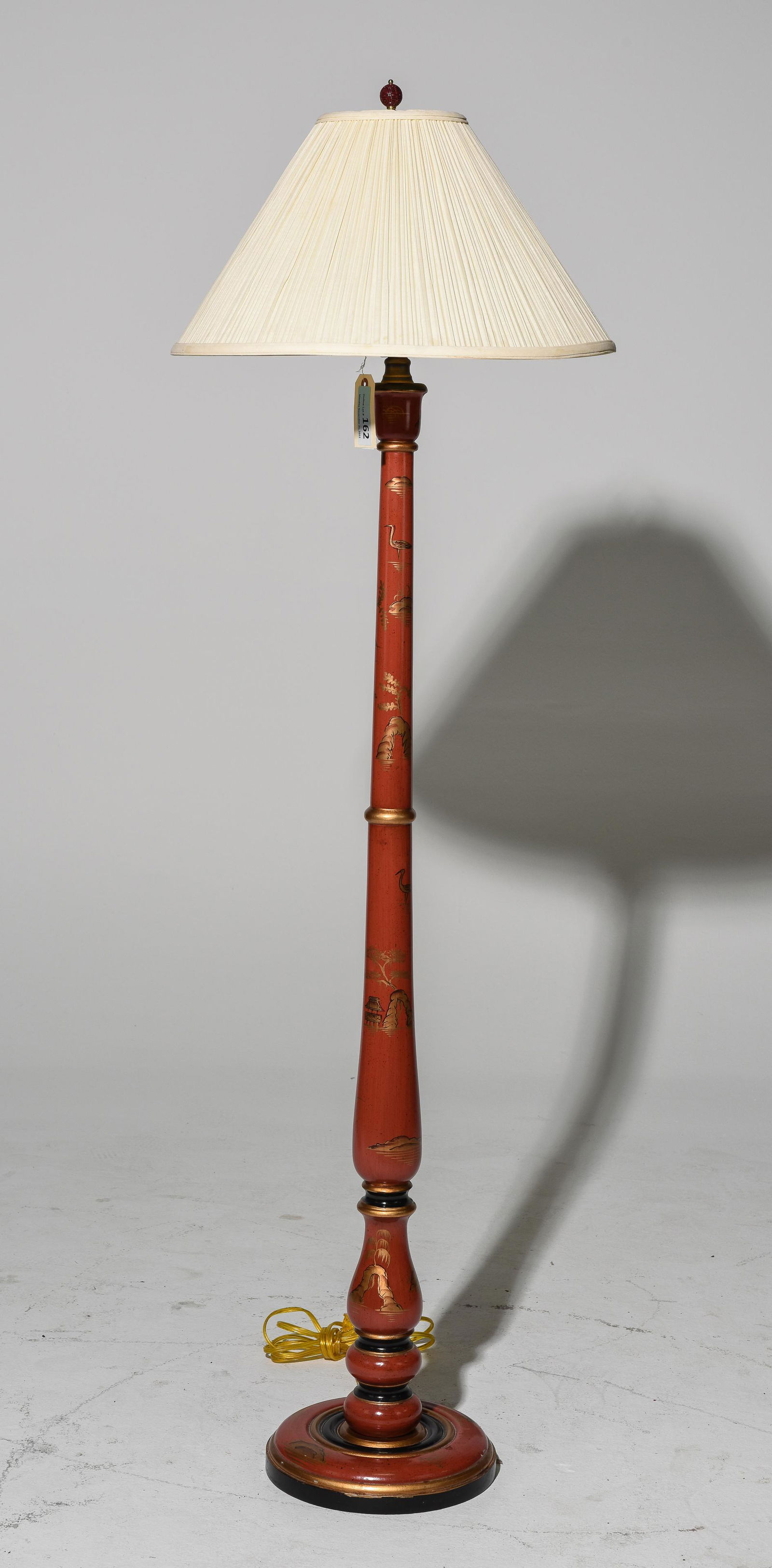 Asian Style Painted American Wired Floor Lamp (1 of 4)