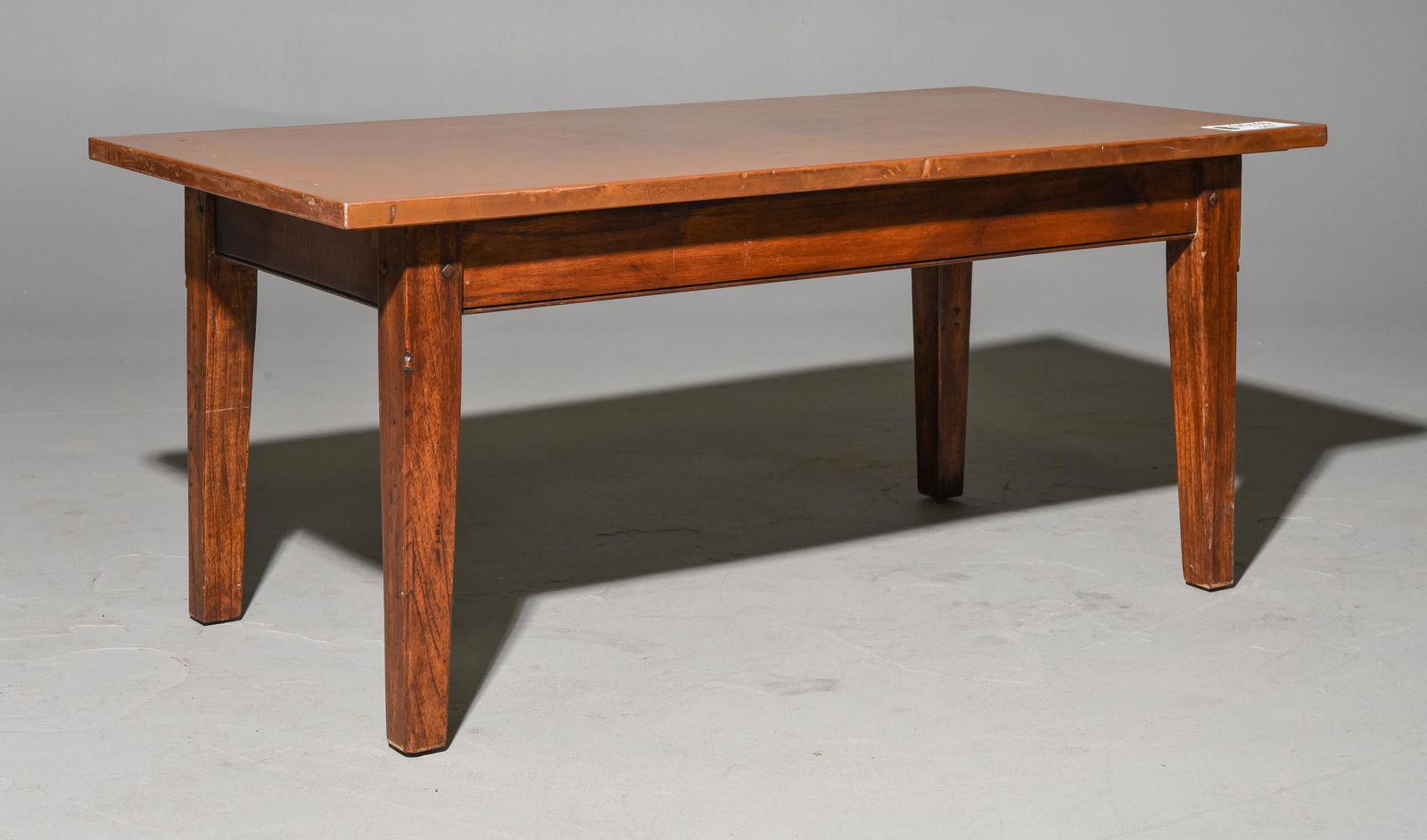 English Copper Top Oak Base Coffee / Cocktail Table (1 of 5)