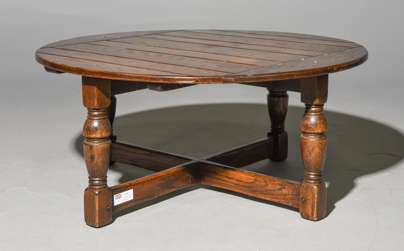 British Oak Round Coffee Table c.1930's (1 of 4)