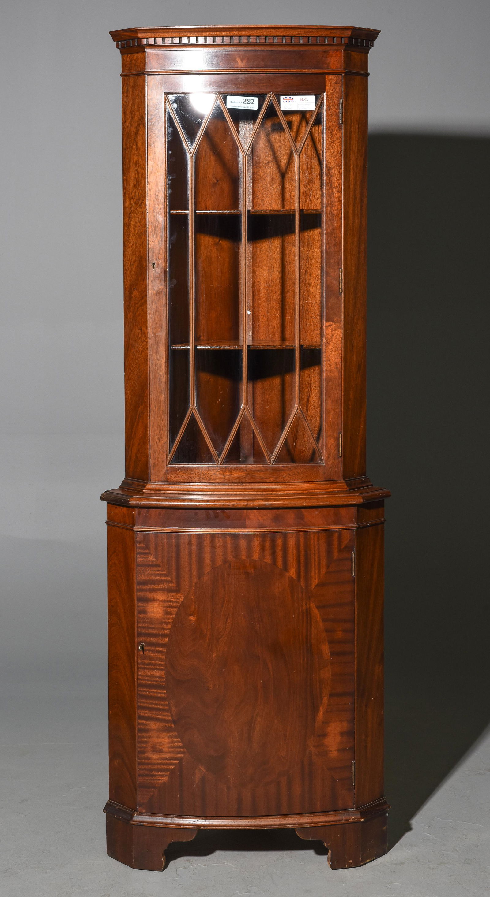 Georgian Style Mahogany Corner Cabinet (1 of 3)